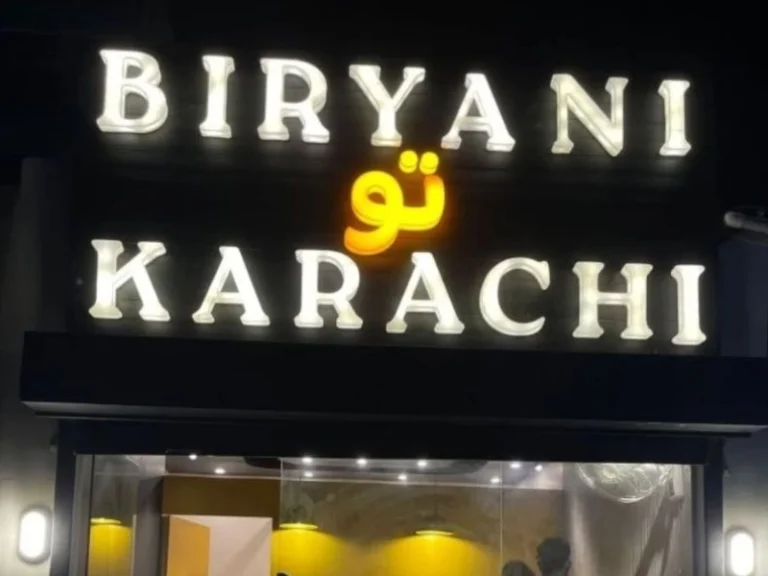 Biryani To Karachi 3d led acrylic sign board