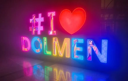 Large format LED display sign Board installation for Dolmen Mall Lahore by Artista Signs & Design