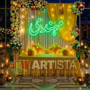 Mehndi Wedding LED neon sign for Pakistani mehndi stage and wedding decoration