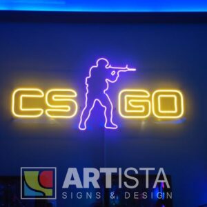 CSGO Game LED neon sign for gaming room, esports setup, and streamer wall decoration