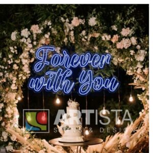 Forever With You LED neon sign for wedding, engagement, and romantic couple room decoration