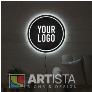 Custom logo LED neon sign for business branding, office wall décor, and retail shop display Meta Description